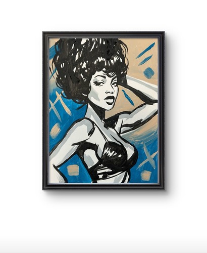 Quadro donna nero - , astratto