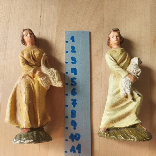 Coppia contadinelle presepe