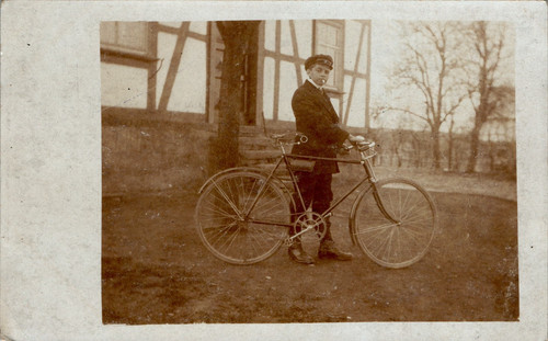 Foto cartolina bicicletta 1920 - foto,
