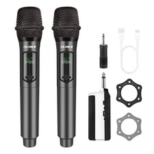 Talomen Microfono Wireless Microfoni karaoke a 2.4 GHz Microphone Portatile