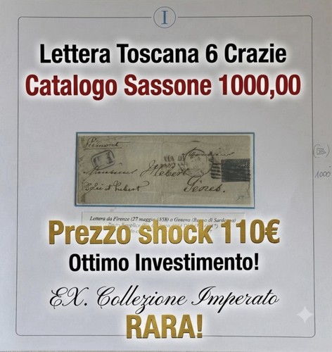 Lettera toscana crazie 1858 - toscana, 6
