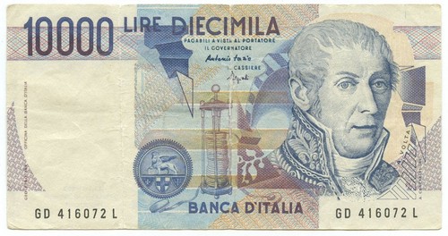 10000 lire falso epoca banca - lire, d'epoca