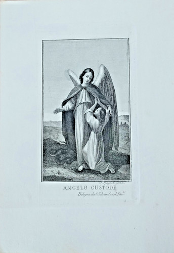 Angelo custode incisione 1870 - custode,