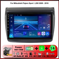 Autoradio 9" Android 14 Carplay GPS SAT Navi WIFI DAB per Mitsubishi Pajero Sport