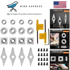35PCS Carbide Lathe Tools Carbide Inserts for Wood Lathe Turning Tool,Include...