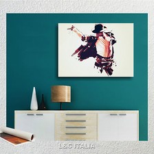 Michael Jackson 4 STAMPA SU TELA 70x50 ARREDO CASA QUADRI QUADRO MUSICA POP