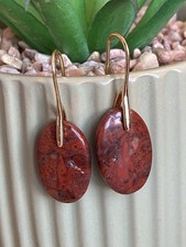 Orecchini goccia diaspro rosso