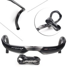 Manubrio rialzo bici in lega di alluminio + stelo mtb mountain bike strada 31,8mm