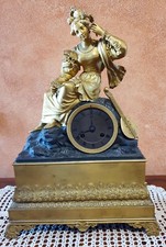 PARIGINA, OROLOGIO DA TAVOLO FRANCESE DELL'800 IN BRONZO DORATO