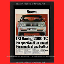 Anni '70  * Pubblicità Originale "Fiat, 131 Racing 2000 TC" Cornice
