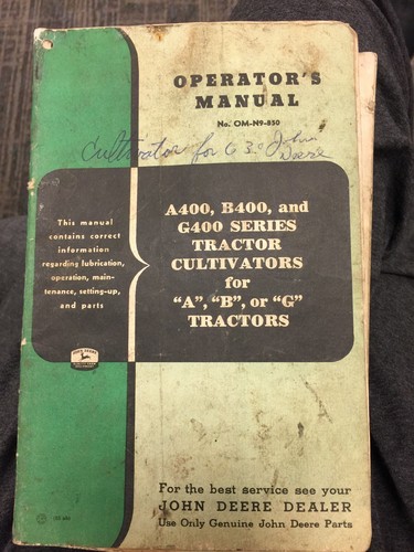 Manuale operatore john deere - operatore,