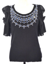 T-shirt vintage top con volant