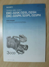 SONY DXC-325K/325L/325H/325PK/325PL/325PH Camera video couleur - MODE D'EMPLOI