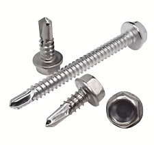 VITI INOX AUTOPERFORANTI D. 4,2 4,8 5,5 6,3 TESTA ESAGONALE FLANGIA AUTOFORANTI