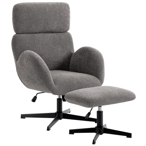 Homcom poltrona girevole - homcom,
