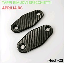 Tappi Rimuovi Specchietti Effetto Carbonio Aprilia RS 125 2pz.
