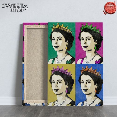Quadro regina elisabetta pop - regina,