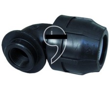 GOMITO POLIETILENE FEMMINA DA 16mm A 110mm NUPI