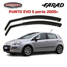 DEFLETTORI FIAT PUNTO EVO (2005 in poi) 5 PORTE FARAD SET ANTIVENTO FUME' 12466