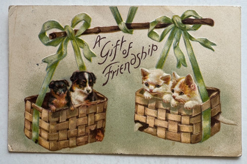 1910 cartolina auguri - cartolina,