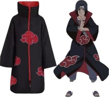COSTUME NARUTO CAPPOTTO AKATSUKI ITACHI DEIDARA PAIN ALBA MANTELLO COSPLAY