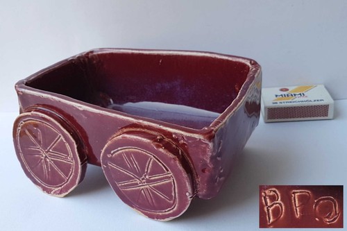 Oggetto arte ceramica carro - oggetto,