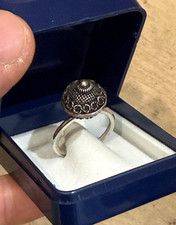 Magnifico anello in filigrana d'argento dei primissimi dell'800, area sarda
