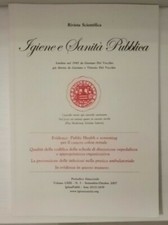Igiene e Sanità Pubblica Rivista Scientifica n. 5 Sett./Ottobre 2007 