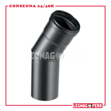 Curva 30Â° Nera Acciaio 1,2