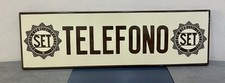 Insegna tabella smaltata Telefono SET anni 30