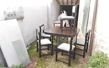 tavolo vintage Allungabile anni 70 Legno + base CROMATO + 6 Sedie