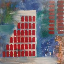 Colisée carré - Palais de la Civilisation Rome - Peinture originale de A-Wibaa