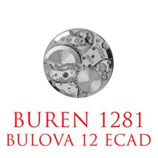 BUREN 1281 - BULOVA 12 ECAD: Parti da elenco - Parts from list
