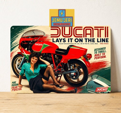 Insegna poster metallo moto - insegna,