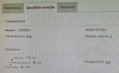 Cappa parete acciaio inox - acciaio,