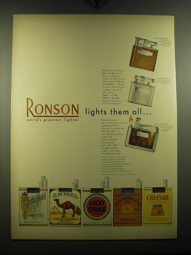 Pubblicità accendini ronson - pubblicità,