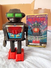 1960s VINTAGE MR GALAXY JUNIOR TOYS JAPAN TIN TOY ROBOT SPACE BATTERY OP + BOX