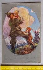 Mazza, WW1 - Alpino, Primo Saluto - Com Milanese Raccolta Fondi Bisognosi Guerra