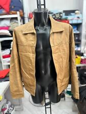 Paoloni Giacca In Pelle Uomo Man Tg50 Cammello LLV1096