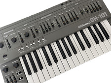 Roland SH-101 grigio con adattatore CA originale testato e sintetizzatore...