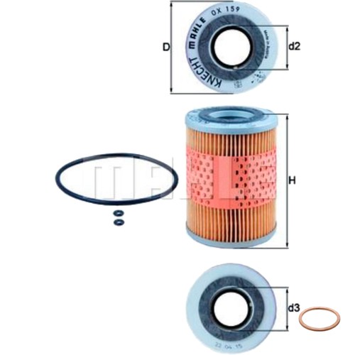 Filtro olio mahle con anello - olio,
