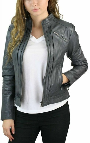 Giacca donna nera motociclista