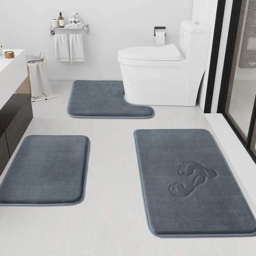 Set tappeti bagno grigio - ,