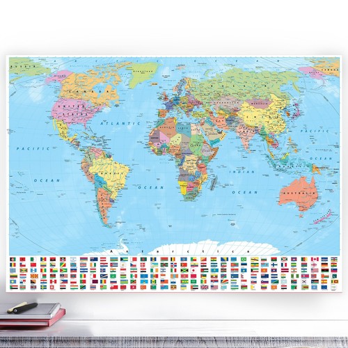 Poster mappa del mondo - mappa, stampa