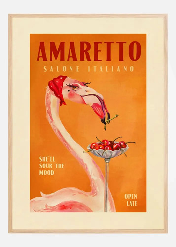 Poster amaretto flamingo - poster,