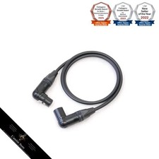 MOGAMI 2534 XLR Cavo Microfono NEUTRIK Placcato Oro 0,3m Nero Angolo RettoGia...