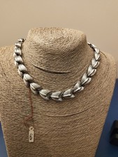 Bigiotteria vintage USA Collana firmata Coro color argento anni 60