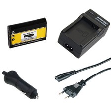 Batteria Patona + caricabatteria casa/auto per Nikon Coolpix S550,S560