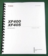 Canon XF400 XF405 Manuale Istruzioni: 177 Pagine e Cover Protettive