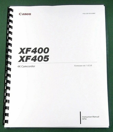 Canon xf400 xf405 manuale - canon,